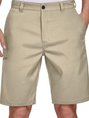 PULI Men's Golf Hybrid Dress Shorts Stretch Flat Front Quick Dry 10” Inseam